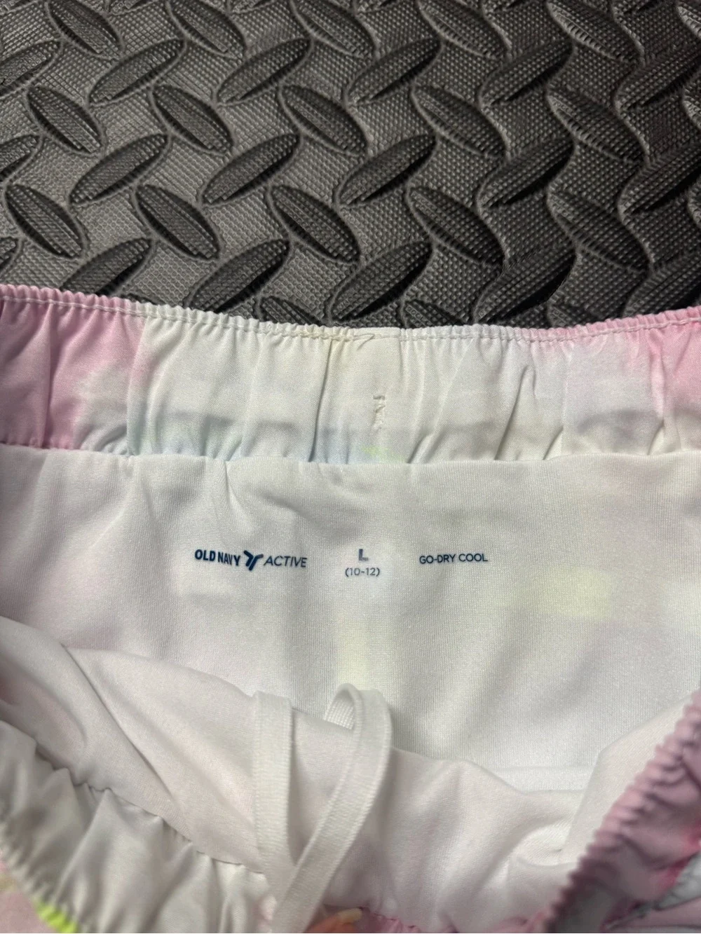 Old Navy Active Girls Go-Dry Pastel Print Running Shorts Size L 10-12